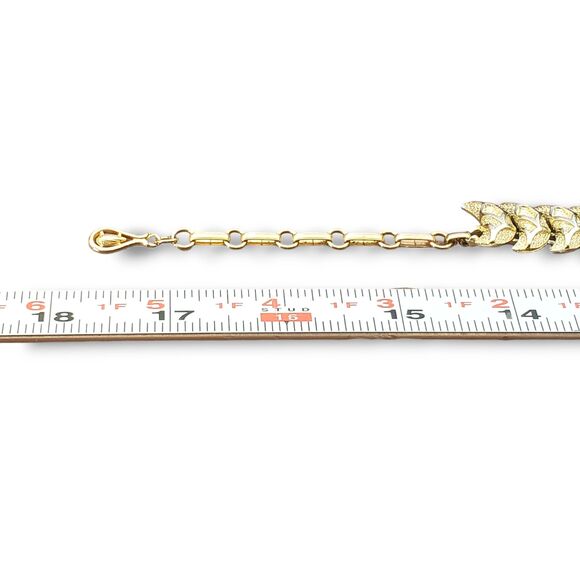 Coro Gold Tone Chunky Link Choker Necklace Statement MCM Retro Glam Adjustable - Picture 7 of 14